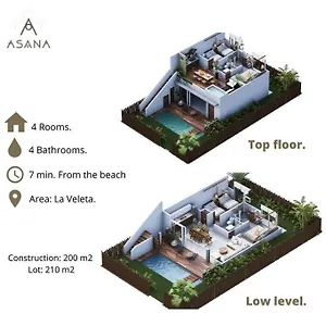 Villa ¡new 4br With Priv Jacuzzi!, Tulum